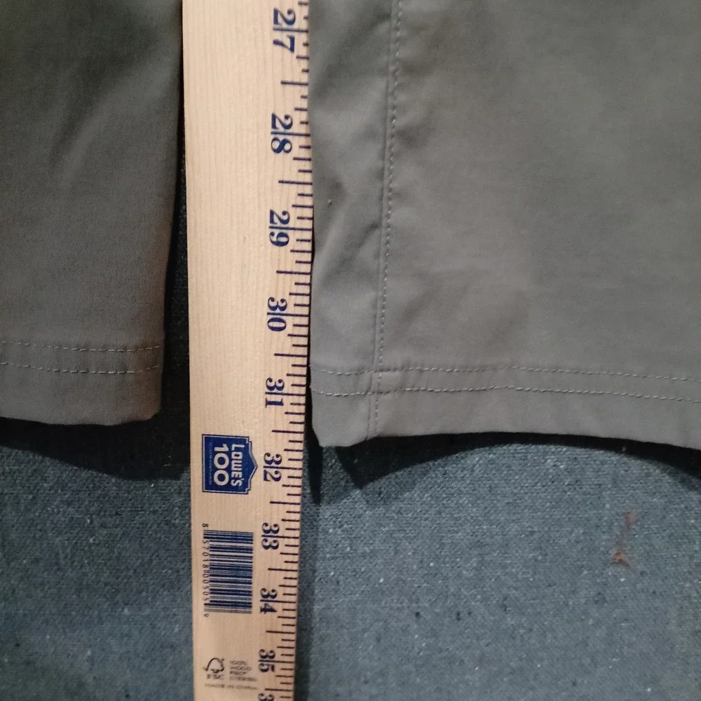 Orvis Mens Tech Pants 32x32 Khaki Tan Outdoor Hiking Travel Straight Leg Pockets